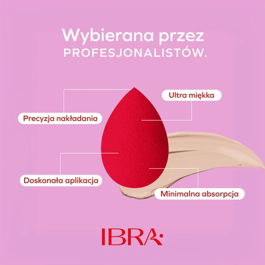 Ibra Makeup Blender Sponge, esponjas de maquillaje, rojo, 3 uds.