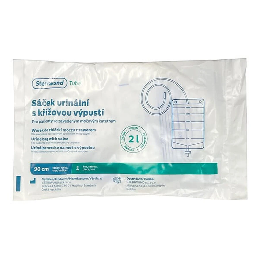 Urinsammelbeutel mit Ventil, 2 l, 1 St.