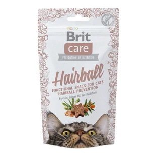 Brit Care Cat Snack Hairball, golosina para gatos contra la formación de bolas de pelo, 50 g