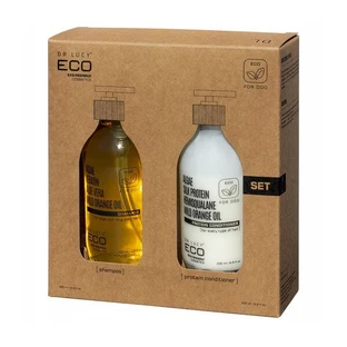 Lucy Eco, set de shampoing pour cheveux longs et flottants + conditionneur protéiné pour chiens, 1 pc.