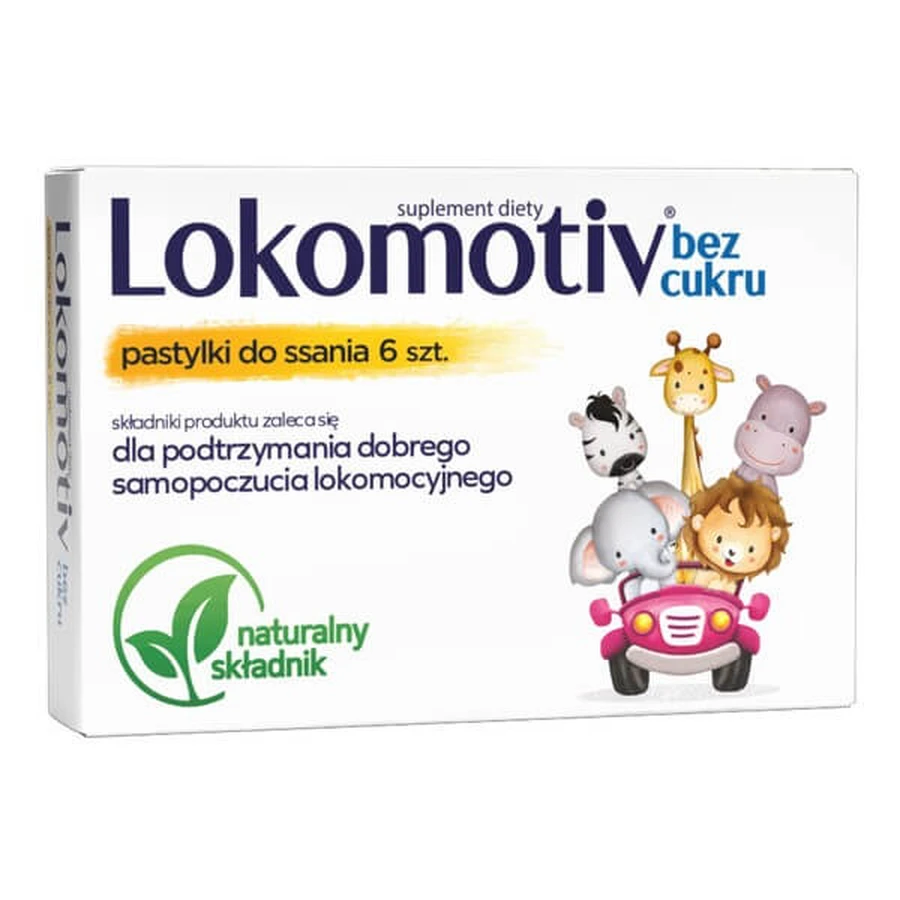 Locomotiv without sugar, lozenges, 6 pcs.