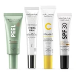 Madara Skin Stars 4 Mini Bestseller Set, mask, 17 ml + moisturizing serum, 15 ml + vitamin C cream, 15 ml + anti-wrinkle cream, 10 ml