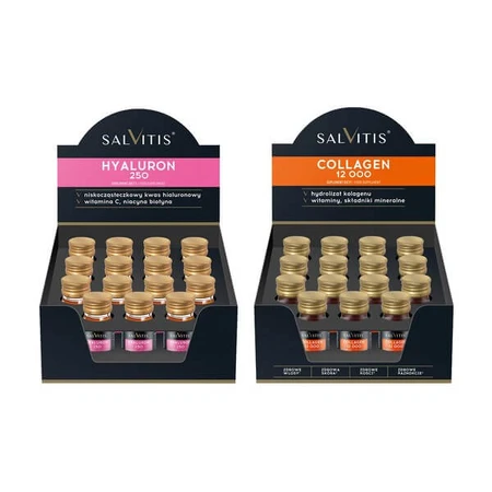 Salvitis Mix Set Salvitis Hyaluron 250, 15 Stk. + Salvitis Kollagen 12.000, 15 Stk.