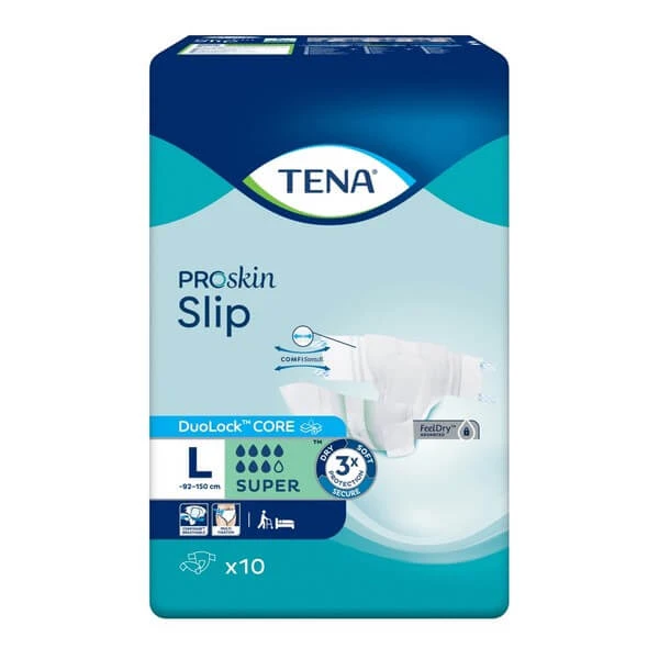 TENA Slip ProSkin Super, diapers, size L, 10 pcs.