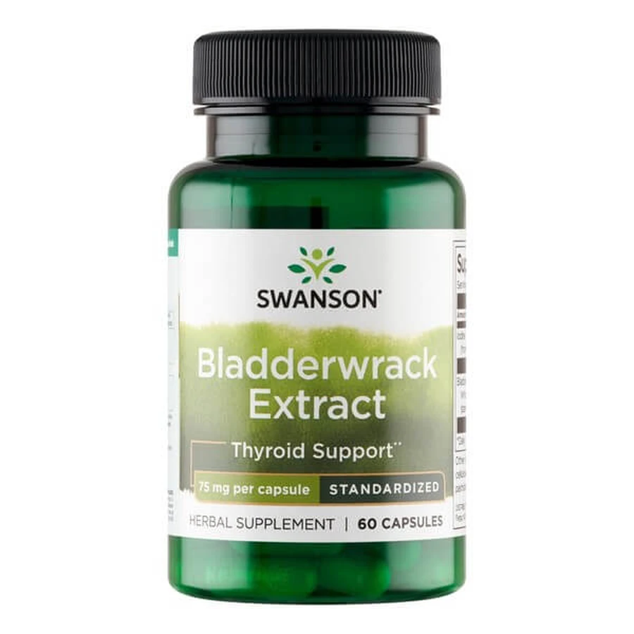 Swanson Blaaswierextract, 75mg, capsules, 60 st.