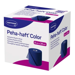 Peha-haft Color, bandage de soutien, cohésif, bleu, 8 cm x 20 m , 1 pièc.