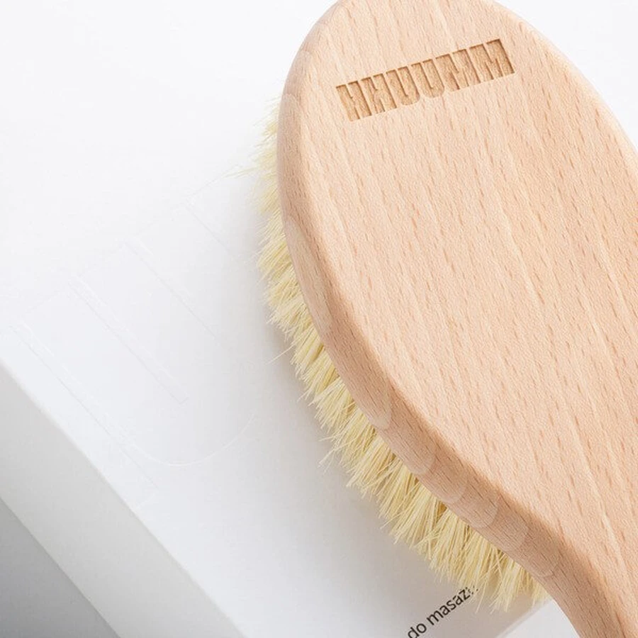 Hhuumm, dry body massage brush, tampico fiber extended version No.5, 1 piece.