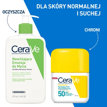 CeraVe, invisible moisturizing sunscreen fluid SPF50, 50 ml