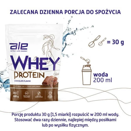 ALE Whey Protein Goût Chocolat, poudre, 600 g