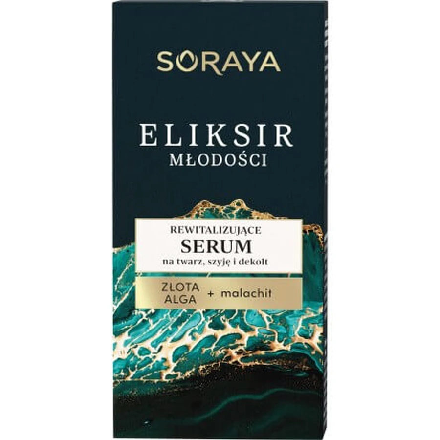 Soraya Elixir of Youth, ser revitalizant pentru față, gât și decolteu, 30 ml