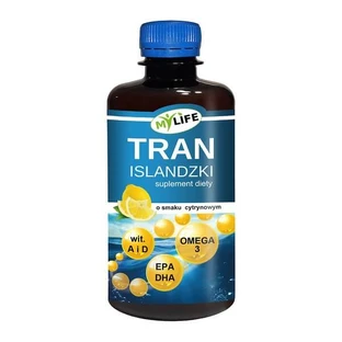 Aceite de hígado de bacalao islandés aromatizado con limón, 250 ml
