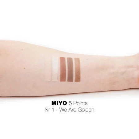 MIYO Five Points Palette, oogschaduwpalet, 01 We Are Golden, 6.5 g