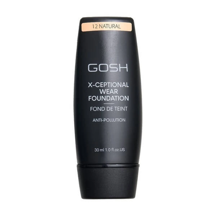 Gosh X-Ceptional Wear, long-lasting foundation, 12 Natural, 35 ml.