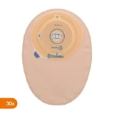 Esteem+, kunststof stomazakje, beige met venster, 30-40 mm, 30 st.