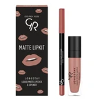 Golden Rose Matte Lipkit, set de maquillaje para labios, nude, 7,6 g