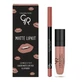 Golden Rose Matte Lipkit, set de maquillaje para labios, nude, 7,6 g