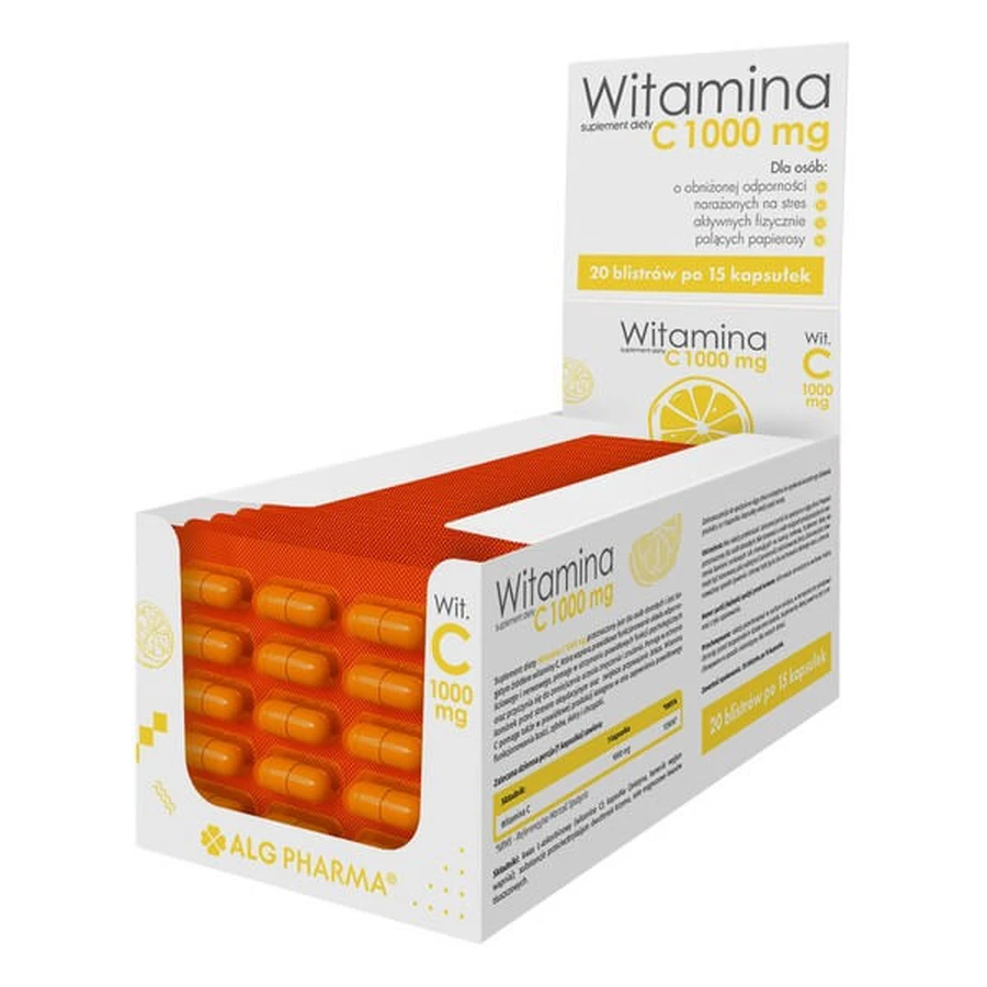 Alg Pharma Vitamina C 1000 mg, cápsulas, 15 uds. x 20 op.