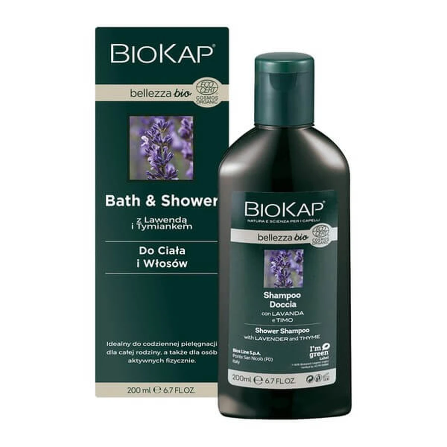 Biokap Belleza BIO, shampoo and shower lotion, 200 ml