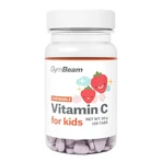 GymBeam Vitamin C Sauger für Kinder, Tabletten, Erdbeergeschmack, 120 Stk.