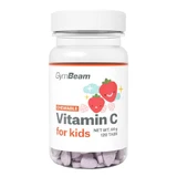 GymBeam Vitamine C zuigkracht voor kinderen, tabletten, aardbeiensmaak, 120 st.
