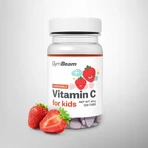 GymBeam Vitamin C Sauger für Kinder, Tabletten, Erdbeergeschmack, 120 Stk.