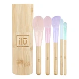 Ilu BambooM!, Set aus 5 Make-up-Pinseln + Bambus-Aufbewahrungsröhre