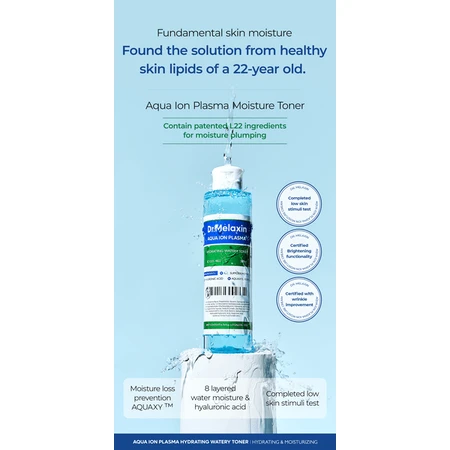 Dr.Melaxin Aqua Ion Plasma Watery Tonert, feuchtigkeitsspendendes Gesichtswasser, 200 ml