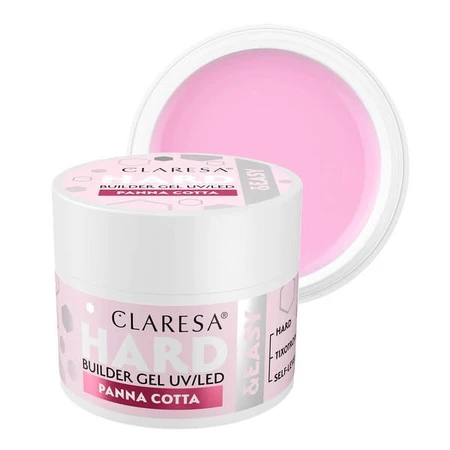 Claresa Hard&amp;Easy Builder Gel, Nagelaufbau-Gel, Panna Cotta, 45 g