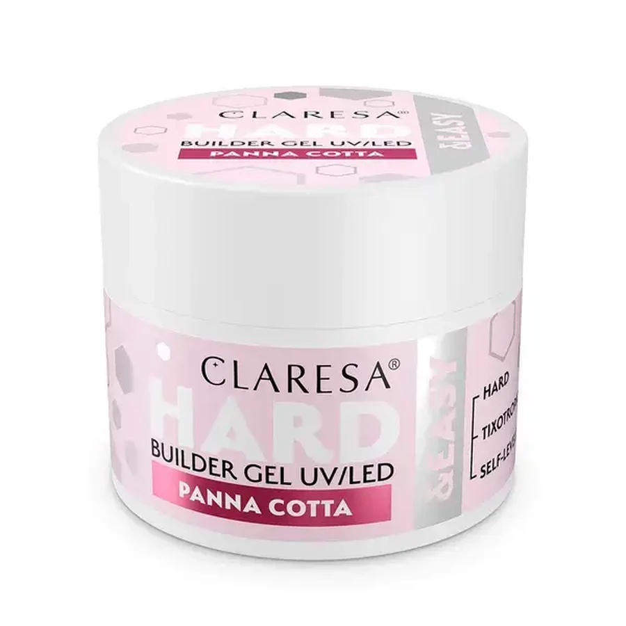 Claresa Hard&amp;Easy Builder Gel, Nagelaufbau-Gel, Panna Cotta, 45 g