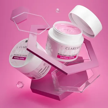 Claresa Hard&amp;Easy Builder Gel, Nagelaufbau-Gel, Panna Cotta, 45 g
