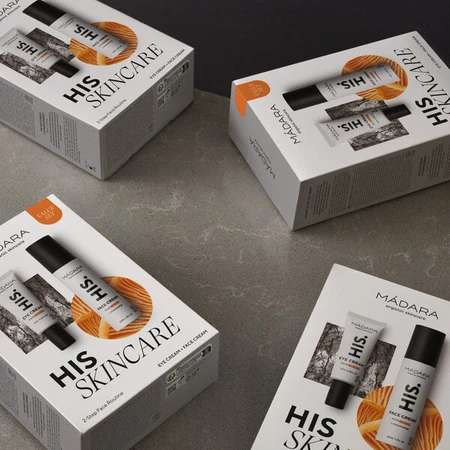 Madara His Skincare 2-Step Routine Set, crema facial, 50 ml + crema para los ojos, 17 ml