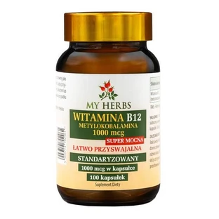 My Herbs Vitamine B12 Méthylcobalamine, gélules, 100 pcs.
