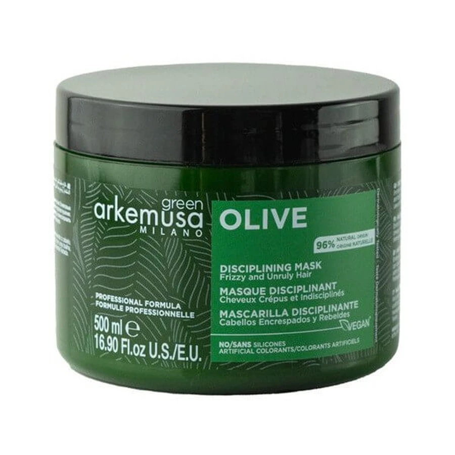 Green Arkemusa Milano Olive, mask for frizzy and unruly hair, 500 ml
