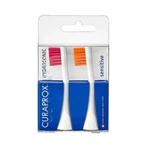 Curaprox Hydrosonic Sensitive, tête de brosse à dents de couleur pour Hydrosonic, magenta/orange, 2 pcs.