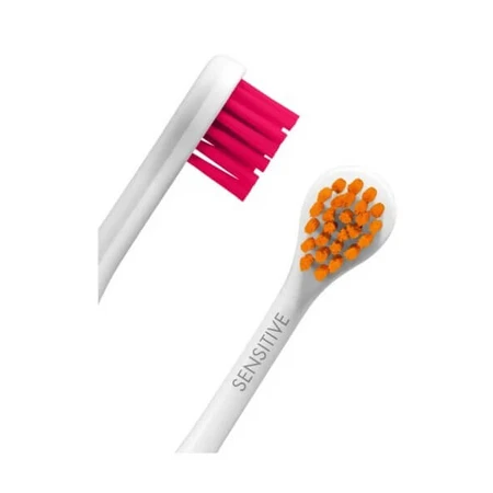 Curaprox Hydrosonic Sensitive, tête de brosse à dents de couleur pour Hydrosonic, magenta/orange, 2 pcs.