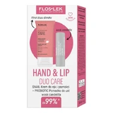 Flos-lek Set Hand &amp; Lip Duo Care Snail, Handcreme, 50 ml + Lippenstift, 4 g