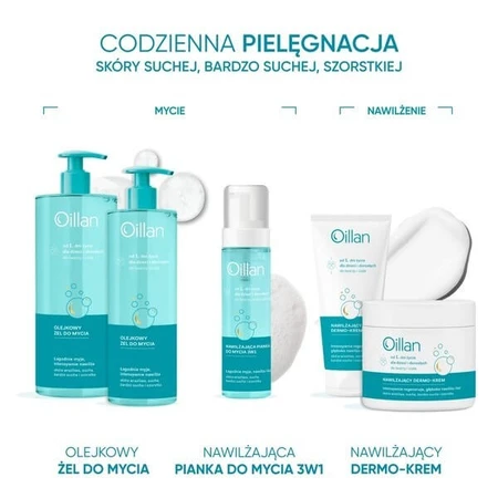 Lot de 2 x Oillan, dermo-crème hydratante, 500 ml