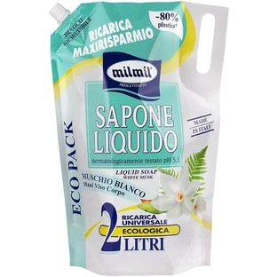 Jabón líquido de almizcle blanco, 2000 ml, Milmil