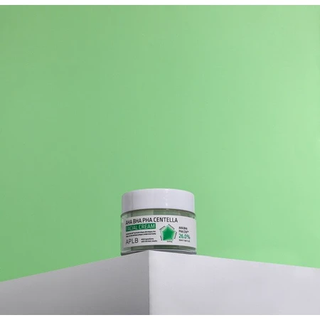 APLB Crema Facial AHA BHA PHA Centella, crema facial exfoliante y calmante con ácidos y Centella Asiática, 55 ml