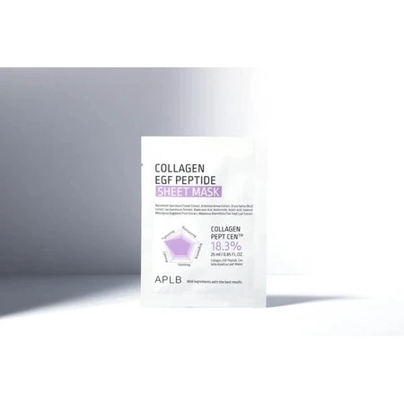 APLB Collagen EGF Peptide Sheet Mask, Gesichtsmaske mit Kollagen und EGF-Peptiden, 25 ml