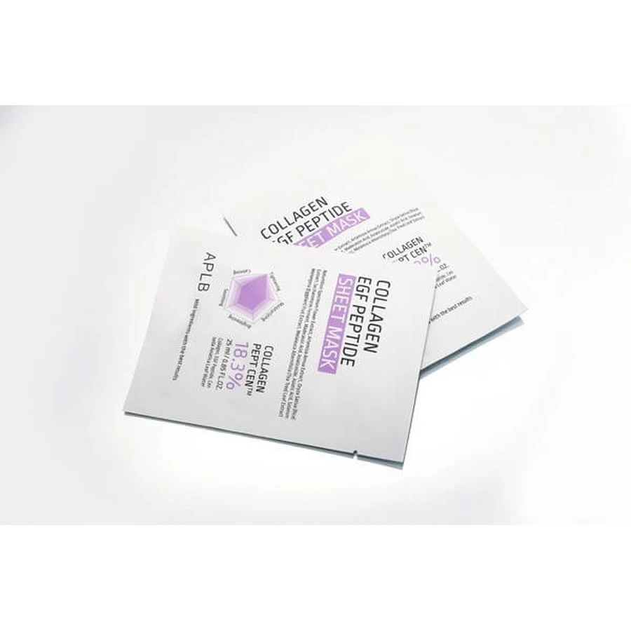 APLB Collagen EGF Peptide Sheet Mask, Gesichtsmaske mit Kollagen und EGF-Peptiden, 25 ml