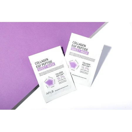 APLB Collagen EGF Peptide Sheet Mask, Gesichtsmaske mit Kollagen und EGF-Peptiden, 25 ml