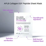 APLB Collagen EGF Peptide Sheet Mask, Gesichtsmaske mit Kollagen und EGF-Peptiden, 25 ml