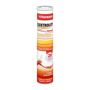 Electrolytes + Vitamin C Pharmasis, effervescent tablets, orange flavor, 20 pcs.
