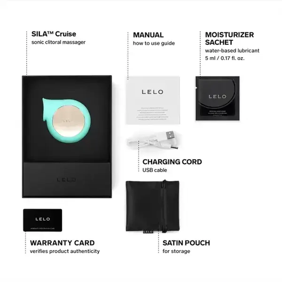 LELO Sila Cruise, stimulateur clitoridien sonique, Aqua, 1 pc.