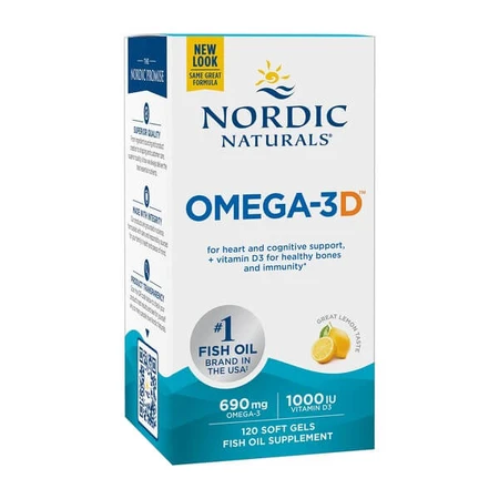 Nordic Naturals, Omega-3D 690 mg, capsules, lemon flavor, 120 pcs.