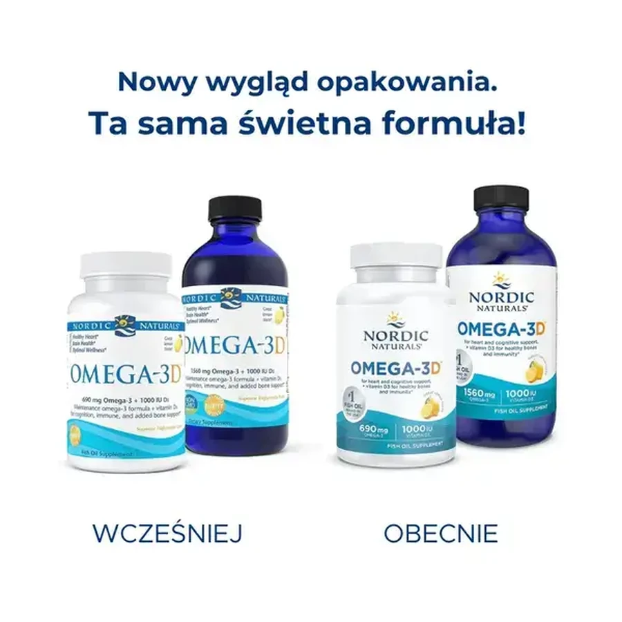 Nordic Naturals, Omega-3D 690 mg, capsules, lemon flavor, 120 pcs.