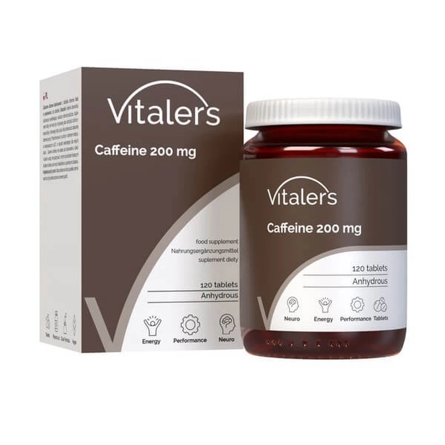 Vitalers Koffein 200 mg, Tabletten, 120 Stück.