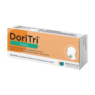 DoriTri mint, 0.5 mg + 1 mg + 1.5mg, lozenges, 20 pcs.