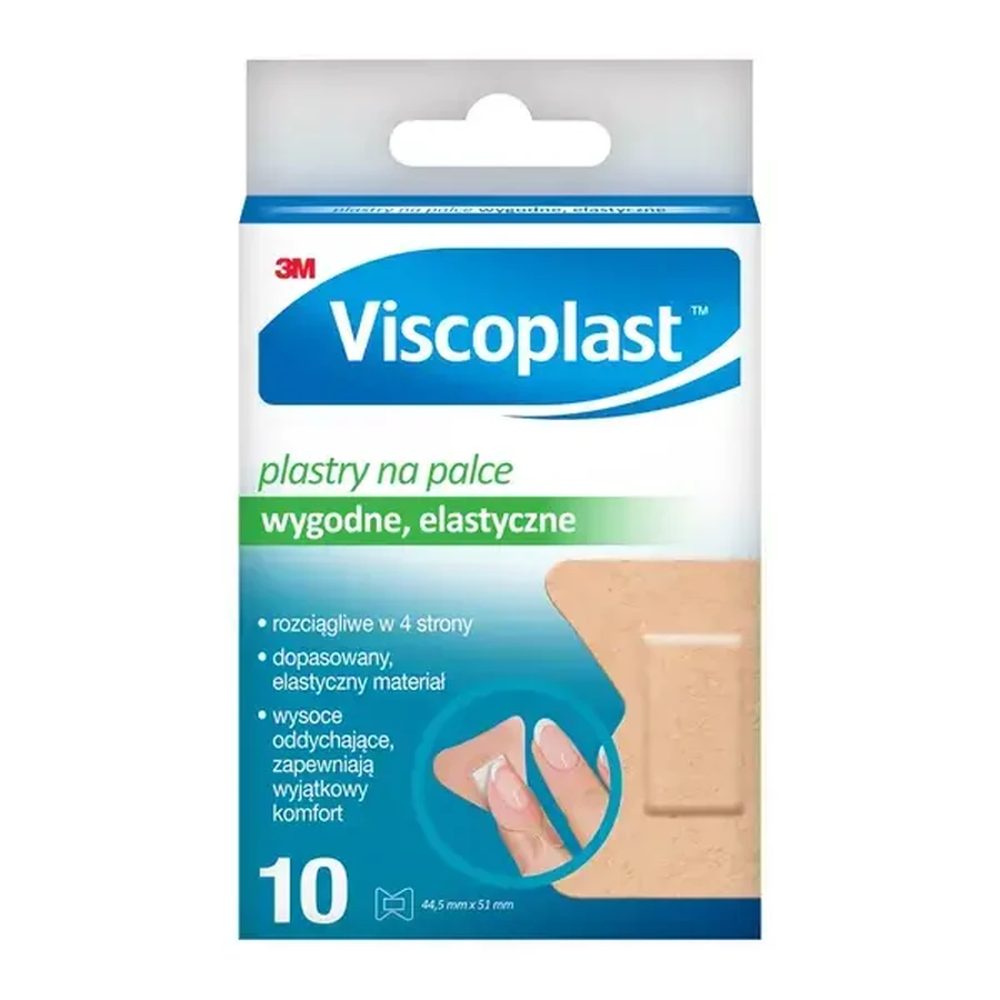 Viscoplast vingerpleisters, 44,5 mm x 51 mm, 10 stuks.